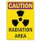 Signmission OSHA CAUTION RADIATION Sign, Radiation Area W/ Symbol, 14in X 10in Decal, 10" W, 14" H, Portrait OS-CR-D-1014-V-10255 - alternate 1